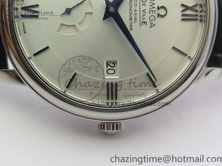 0316 MultiPurpose De Ville Prestige Real PR SS ZF 1:1 Best Edition White Dial Blue Markers on Black Leather Strap MIYOTA 7941